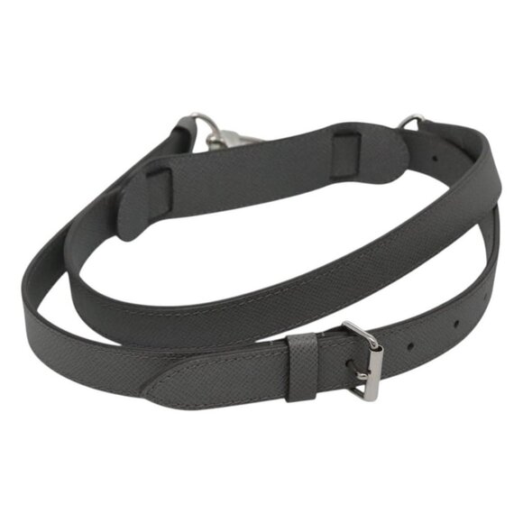 LOUIS VUITTON Taiga Adjustable Shoulder Strap 39.4""-48.8"" Gray LV Auth ki5707 - Picture 1 of 12